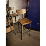Wood High Top Chair with Metal Legs, Qty 20 ***Rigging & Loading fee $100. AMOUNT