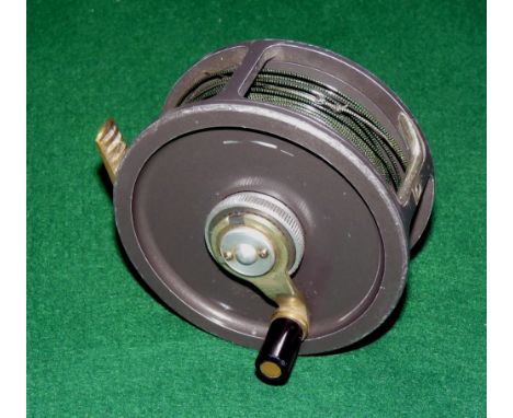 REEL: Hardy The Ocean Prince 3-3/4" ant reverse  salt water fly reel, enamel finish, crank arm with disc adjuster, smooth che