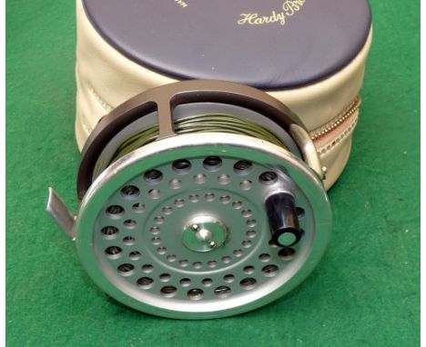 REEL: Rare Hardy Marquis Salmon No.1 SILENT CHECK fly reel, as new condition, U shaped line guide, 2 screw drum latch, backpl
