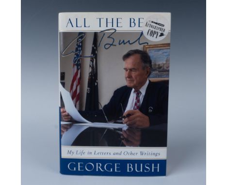 Reprint signature of George H.W. Bush, the 41st president of the United States from 1989 to 1993. The book, All The Best, Geo