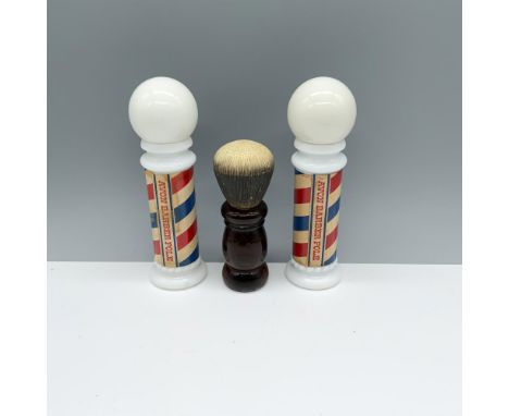 Charming fragranced pack that includes a barber pole Avon protein hair conditioner, a barber pole wild country after shave, a
