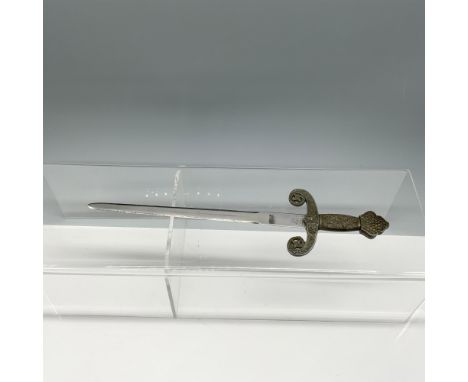 Amazing paper knife surely to impress all other desktop tools. Toledo marking on base of blade. Dimensions: 9.75"L x 2.5"WMan