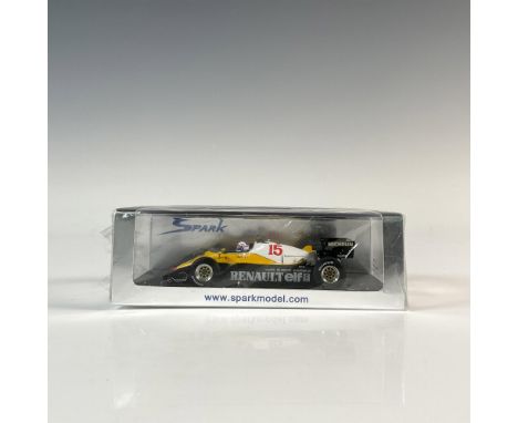 Die-cast metal with plastic parts, 1:43 scale replica of the #15 racer that won the French Grand Prix, in 1983. Model #S1706,