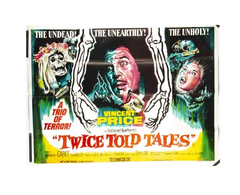 Twice Told Tales UK Quad Poster, Twice Told Tales (1963) UK Quad cinema poster, for the Tony Tensor horror film with Vincent 