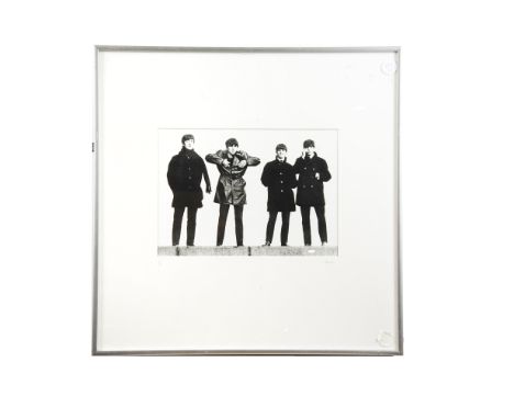 Beatles / Robert Freeman Photograph, Numbered and Signed Robert Freeman Print of the famous Black and White Photo showing The