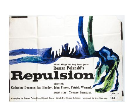 Repulsion UK Quad Poster, Repulsion (1965) UK Quad cinema poster, for the Roman Polanski-Catherine Deneuve Compton horror-thr