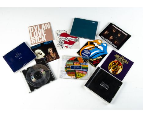 CD Promos, eight Promo CDs comprising Rolling Stones - Radio Sampler, Coldplay - The Blue Room EP, Radiohead - Creep, Bob Dyl