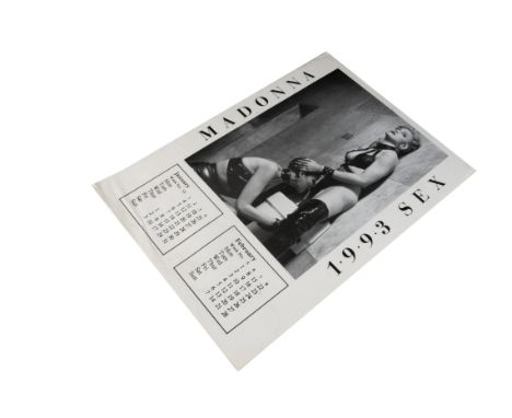 Madonna Sex Calendar, 1993 Calendar of six pages with images from Madonna's SEX book (this calendar was removed from publicat