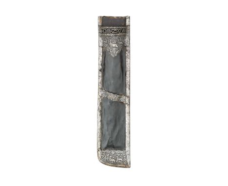 VARIOUS OWNERS A RARE CHISELLED IRON SCABBARD FOR A TROUSSE FROM THE SAXON ELECTORAL HUNT, OF JOHAN GEORG II (1613, ELECTOR 1