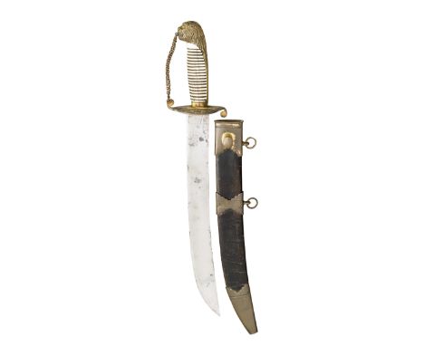 ˜A FINE NAVAL DIRK, LATE 18TH CENTURY, ALMOST CERTAINLY FOR A MEMBER OF THE EGYPTIAN CLUB with curved polished blade double-e