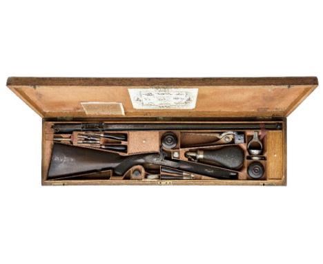 A CASED SCOTTISH .451 CALIBRE ALEXANDER HENRY PATENT PERCUSSION SPORTING AND TARGET RIFLE BY ALEXR. HENRY, 8 SOUTH ST. ANDREW