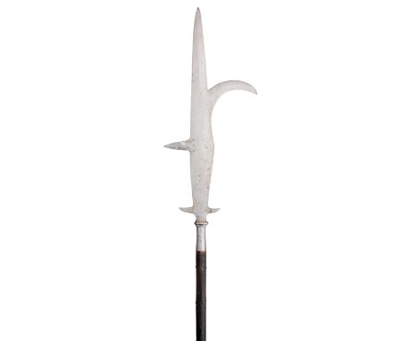 A BILL (RONCONE) IN ITALIAN 16TH CENTURY STYLE, 19TH CENTURY with knife-like blade formed with a forward-curved spike, flat b