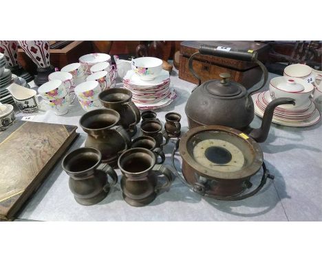 Ship's compass, quantity of tankards etc.
