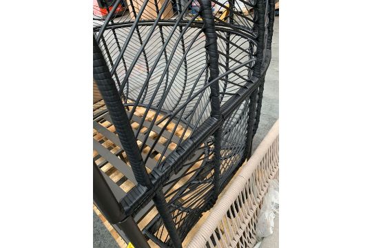 John Lewis Chevron 2 Seat Double Garden Sofa Pod In Black Grey Rrp 799 Sourced From John Lewis D