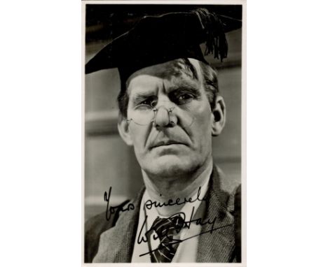 Comedian, Will Hay vintage signed 6x4 black and white photograph. Hay FRAS (6 December 1888 - 18 April 1949) was an English c