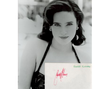 Actor, Elizabeth McGovern vintage signature piece featuring a signed page and a 10x8 black and white photograph. McGovern (bo