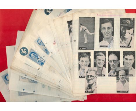 Collection of 20 Vintage Team sheets Seasons unknown includes Yorkshire, Worcestershire, Warwickshire, Sussex, Surrey, Somers