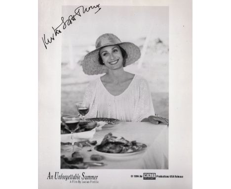 Actor, Kristin Scott Thomas signed vintage 10x8 black and white promo photo pictured during her role as Hungarian-born aristo
