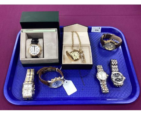 An Assortment of Modern Gent's Wristwatches, to include Rotary Canterbury Ref No. GS05333/21(16161), Rotary Ref No. 10377, Ce