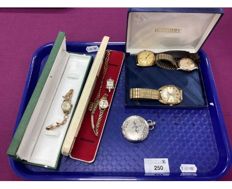 A Selection of Vintage and Later Ladies and Gents Wristwatches, including Smiths Empire, Timex, Sekonda, etc, together with a