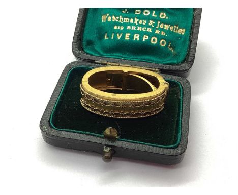 A Victorian Etruscan Revival Decorative Scarf Buckle, of oval form with applied wirework decoration, of draping design, in a 
