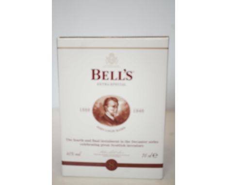 Bells Scotch whisky limited edition decanter christmas 2004, John Logie Baird 70cl- unopened 