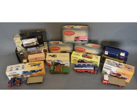 A Corgi Classics White Horse Albion Clydesdale Platform Lorry within original box, together with other similar and three Limi