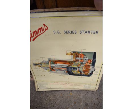 SIMMS SG SERIES STARTER MOTOR ADVERTISING PRINT FROM EAST FINCHLEY, LONDON