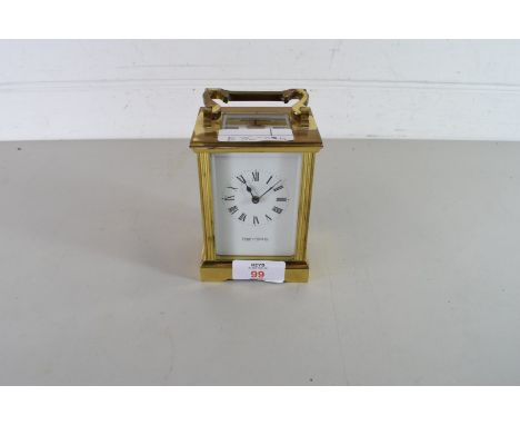 MAPPIN &amp; WEBB BRASS CASED CARRIAGE CLOCK