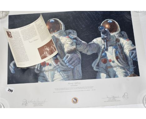 A SPECIAL EDITION PRINT OF HEAVENLY REFLECTIONS BY ALAN BEAN (1996) a lithograph printed using the astronaut/artist's origina