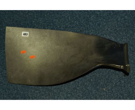AN AIRCRAFT ENGINE BLADE length 55cm width 26cm, numbers lasered on to the base (1) (Condition Report: slight scratches, pain