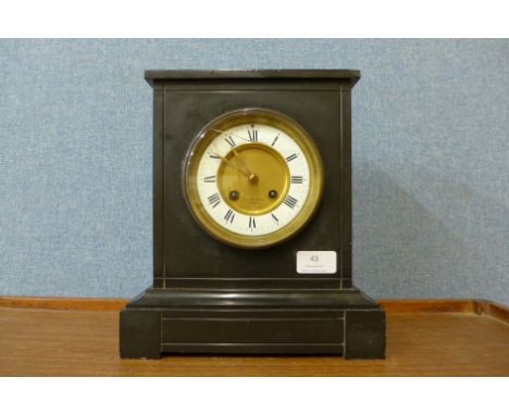 A 19th Century French Belge noir mantel clock