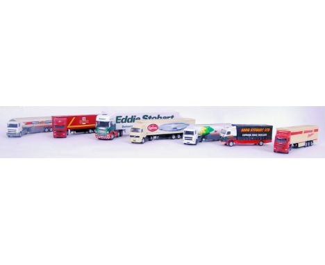 A quantity of loose Corgi diecast trucks to include liveries such as; RAC, Eddie Stobart, Marmite, Wilkinsons etc.&nbsp;

POS