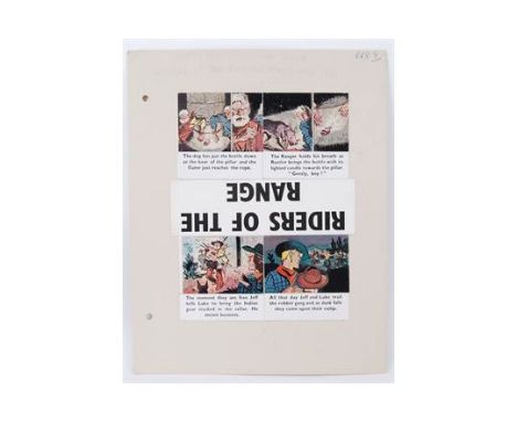 &nbsp;A rare original c1951 Hulton Press ' Prudence Kitten ' artwork from TV Comic annual. Depicting 4x Prudence Kitten scene