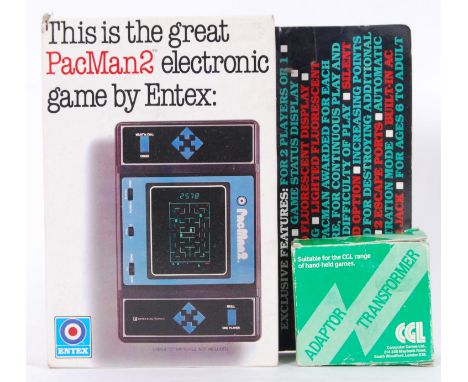 An original retro 1980's Pacman 2 Electronic Game by Entex. Includes adaptor and transformer. Within original box.&nbsp;

POS