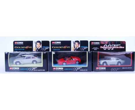 A collection of 3x original diecast Corgi&nbsp;James Bond vehicles. Vehicles include; 04302 Aston&nbsp;Martin DB5, 92978 Ferr