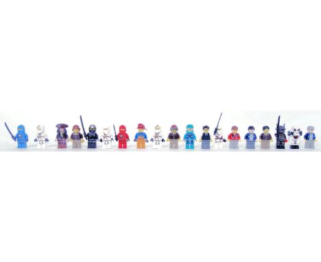 A collection of 19x Lego Minifigures to include Captain Jack Sparrow, Samurai Fighters, a pilot, Harry Potter etc. Unpackaged