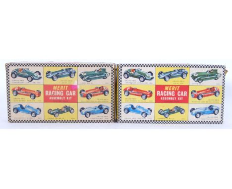 A set of 2x original Merit Racing car sets. J &amp; L Randell ltd. Includes; 1955 4P Mercedes Benz &amp; 1956 Connaught 4605.