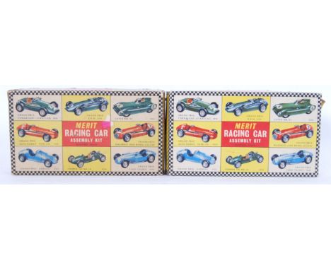 A set of 2x original Merit Racing car sets. J &amp; L Randell ltd. Includes; 1955 4P Mercedes Benz &amp; 1956 Connaught 4605.