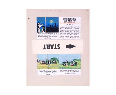 An original Hulton Press Eagle Comics original artwork board for ' The Adventures Of PC 49 '. c1951. Likely by John Worsley b