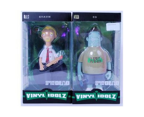&nbsp;2x original Vinyl Idolz ' Shaun Of The Dead ' figures - Shaun and Zombie Ed. Both unused, within the original boxes.

P