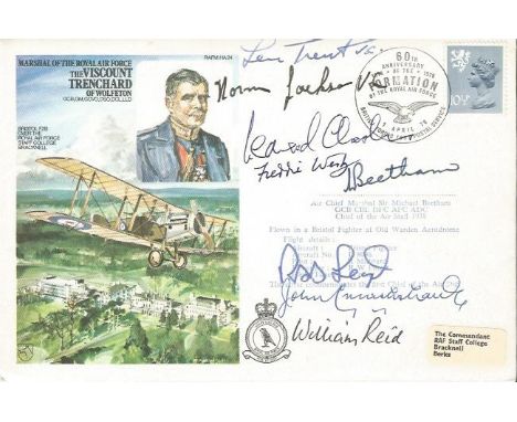 WWII Victoria Cross winners signed cover. Scarce 1978 Historic Aviator cover dedicated to MRAF The Viscount Trenchard . Autog
