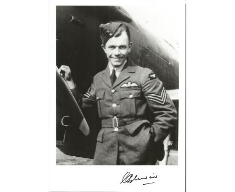 Wg. Cdr. George Cecil Unwin WW2 Battle of Britain pilot signed 7 x 5 black and white portrait photo. Limited edition of 200 s