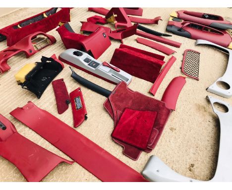 A complete leather interior of a Ferrari 360 Modena bar the seats including console areas, door trim etc. 