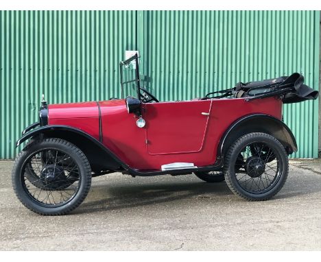 1928 Austin 7 ChummyReg. no. SH 3050Chassis no. t.b.a.Engine no. t.b.a.By 1928 Austin’s Seven was going from strength to stre