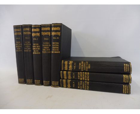 Eight volumes on Automobile Engineering produced by the American Technical Society. 