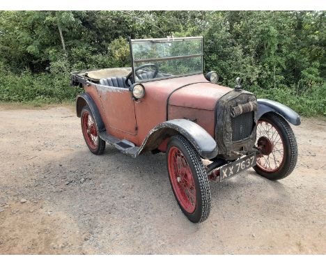 1925 Austin 7 Pramhood Chummy – stunning oily rag example!Reg. no. XX 7637Chassis no. A17855Engine no. 7855Austin’s ‘full-siz