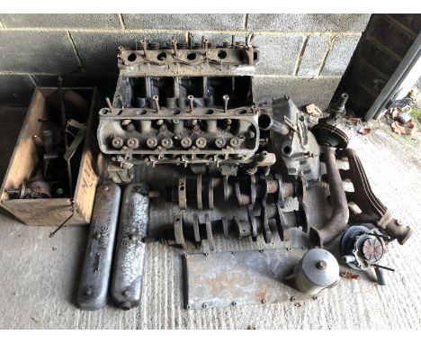 A post-war BMW V8 engine with spare crankshaft.