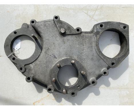A Meadows 4 1/2 litre engine front timing cover.