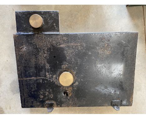 An Austin 7 Ulster petrol tank and an oil tank for a blown engine. 